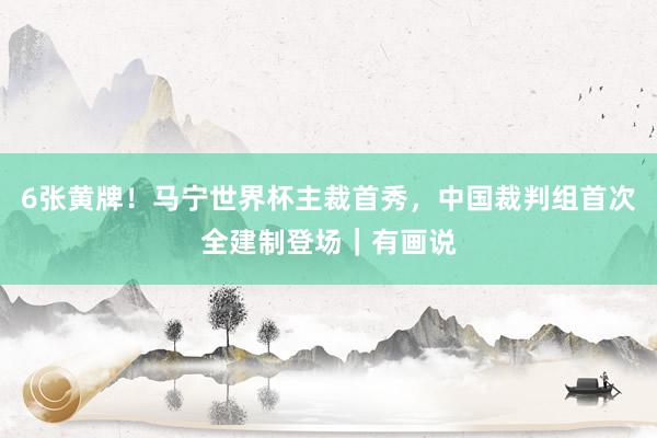 6张黄牌！马宁世界杯主裁首秀，中国裁判组首次全建制登场｜有画说