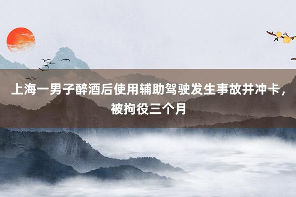 上海一男子醉酒后使用辅助驾驶发生事故并冲卡，被拘役三个月