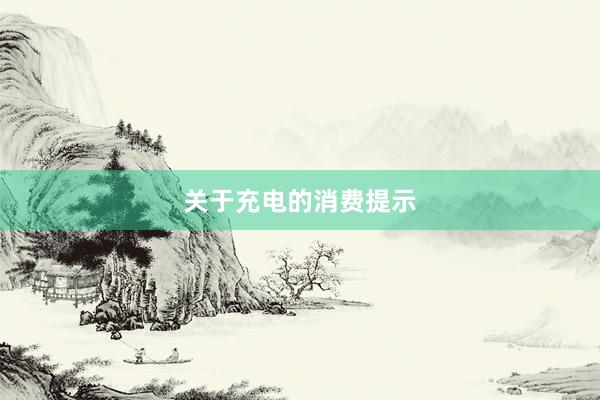 关于充电的消费提示