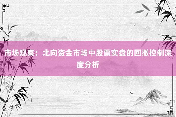 市场观察：北向资金市场中股票实盘的回撤控制深度分析