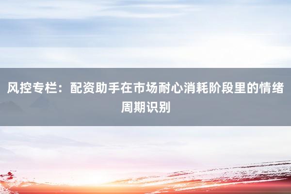风控专栏：配资助手在市场耐心消耗阶段里的情绪周期识别