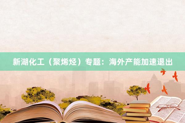 新湖化工（聚烯烃）专题：海外产能加速退出