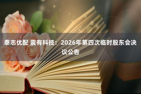泰志优配 震有科技：2026年第四次临时股东会决议公告